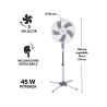 Standventilator 3 hastigheder 5 blade justerbar højde ArticFresh Model