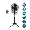 Gulvventilator med krydsfod, 3 hastigheder, 45 W, 133 cm ArticFresh Tilbud