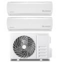 Dobbelt split aircondition 9000+12000 BTU med inverter og WiFi Aero Kampagne