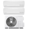 Dobbelt split aircondition 9000+12000 BTU med inverter og WiFi Aero Kampagne
