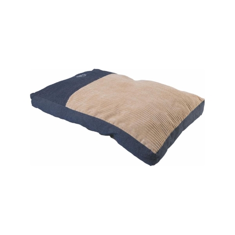 Aftageligt polstret hundetæppe 75x50cm i denim og velour Zimba Kampagne
