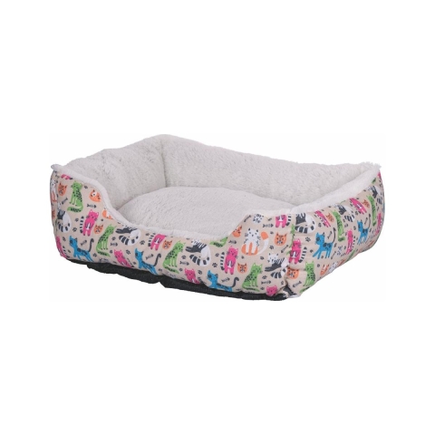 Indendørs hundeseng 55x45cm polstret med skridsikkert bund Kenza Kampagne