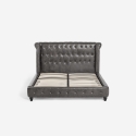Dobbeltseng Chesterfield 160x190 cm i kunstlæder Chur Mål