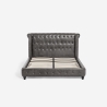 Dobbeltseng Chesterfield 160x190 cm i kunstlæder Chur Mål