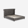 Dobbeltseng Chesterfield 160x190 cm i kunstlæder Chur Egenskaber