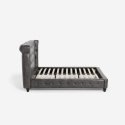 Dobbeltseng Chesterfield 160x190 cm i kunstlæder Chur Pris
