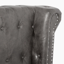 Dobbeltseng Chesterfield 160x190 cm i kunstlæder Chur Køb