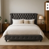Dobbeltseng Chesterfield 160x190 cm i kunstlæder Chur Model