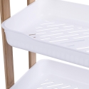 Mobil reol med 3 hylder i træ og plast 35x20,5x45cm Senia Udsalg