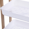 Mobil reol med 3 hylder i træ og plast 35x20,5x45cm Senia Udsalg