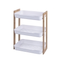 Mobil reol med 3 hylder i træ og plast 35x20,5x45cm Senia Kampagne