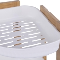 Aliva hjørnehylde til brusebad i træ med 2 plastikhylder 23x23x27 cm Tilbud