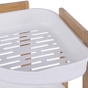 Aliva hjørnehylde til brusebad i træ med 2 plastikhylder 23x23x27 cm Tilbud