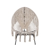 Udendørs lænestol med macramé-flet Elika Billig