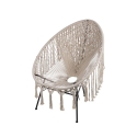 Udendørs lænestol med macramé-flet Elika 
