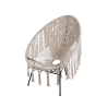 Udendørs lænestol med macramé-flet Elika 