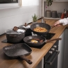 7-delt non-stick grydesæt med træeffekt håndtag Dakota På Tilbud