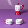 Traditionel Moka espressomaskine i aluminium til 2 kopper kaffe Cuore På Tilbud