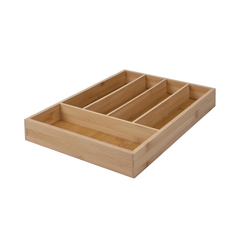 Bestikindsats i træ med 5 rum 35,5x25,5x5cm Kavira Kampagne