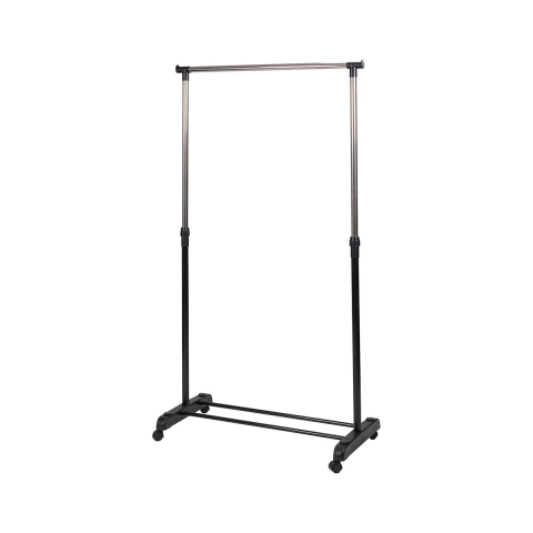 Metalgarderobestativ med hjul, 2 stænger til sko 88x42,5 cm Zulea Kampagne