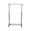 Metalgarderobestativ med hjul, 2 stænger til sko 88x42,5 cm Zulea Udsalg