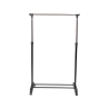Metalgarderobestativ med hjul, 2 stænger til sko 88x42,5 cm Zulea Udsalg
