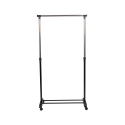Metalgarderobestativ med hjul, 2 stænger til sko 88x42,5 cm Zulea Udvalg