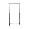 Metalgarderobestativ med hjul, 2 stænger til sko 88x42,5 cm Zulea Udvalg
