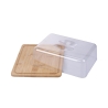 Træskærebræt til ost med låg 24,2x18,8x7,5 cm Savia På Tilbud
