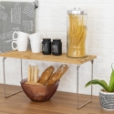 Foldbar køkkenorganisator i træ 47x18,5x22cm Kurnek Udvalg