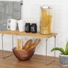 Foldbar køkkenorganisator i træ 47x18,5x22cm Kurnek Udvalg