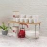 Foldbar køkkenorganisator i træ 47x18,5x22cm Kurnek Billig