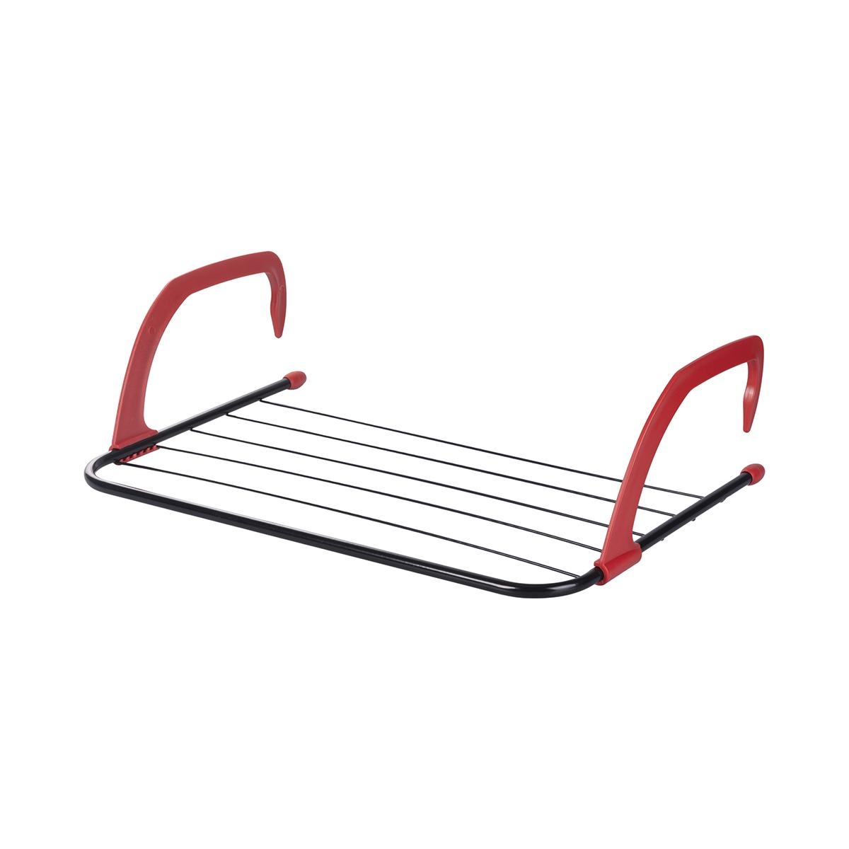 Tøjstativ til indendørs og udendørs brug, 2 kroge, 5 snore, 54x34 cm Nuvika Kampagne Tøjstativ til indendørs og udendørs brug, 2 kroge, 5 snore, 54x34 cm Nuvika Kampagne
