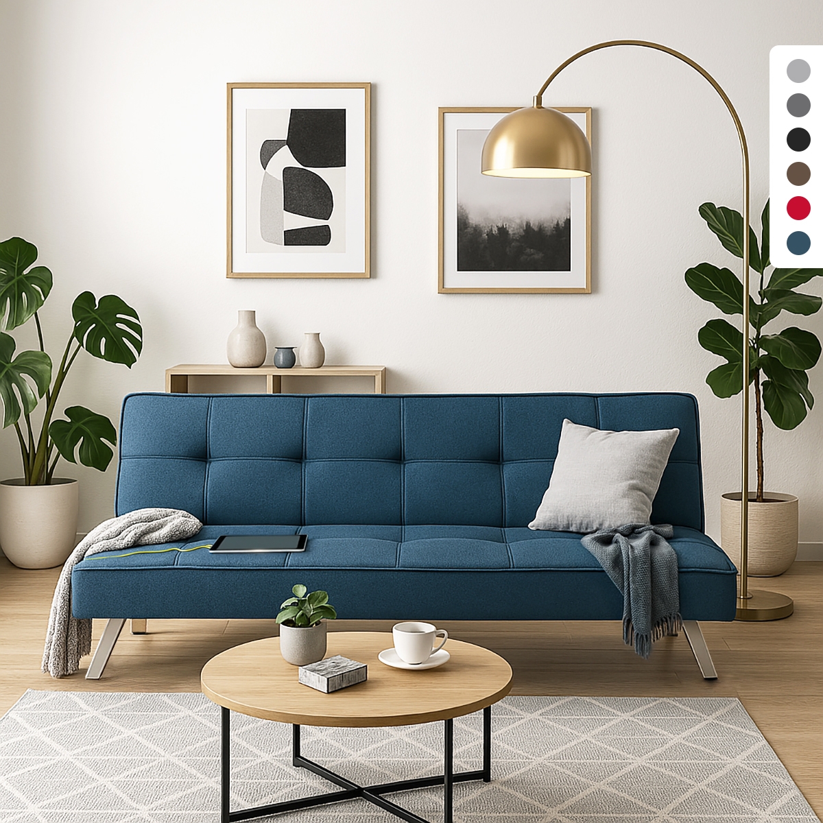 Astralis 2 personers sofa futon sovesofa stof med metalben USB-oplader Kampagne Astralis 2 personers sofa futon sovesofa stof med metalben USB-oplader Kampagne