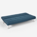 Astralis 2 personers sofa futon sovesofa stof med metalben USB-oplader Udvalg