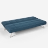 Astralis 2 personers sofa futon sovesofa stof med metalben USB-oplader Udvalg