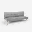 Astralis 2 personers sofa futon sovesofa stof med metalben USB-oplader 