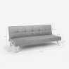 Astralis 2 personers sofa futon sovesofa stof med metalben USB-oplader 