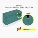 Astralis 2 personers sofa futon sovesofa stof med metalben USB-oplader 