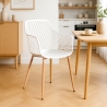 Moderne køkkenstol i design med armlæn i polypropylen Vetra Valgfri