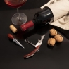 Lagaas vinsmagningssæt med prop og proptrækker i stål og træ På Tilbud