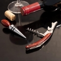 Lagaas vinsmagningssæt med prop og proptrækker i stål og træ Tilbud