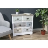 Shabby chic kommode i træ med 6 skuffer 77x35x77cm Decapé På Tilbud