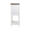 Shabby chic trækonsol med 9 skuffer 80x32,5x82cm Sardinia Tilbud