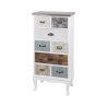Høj kommode i træ med 8 skuffer 58x35x123cm shabby chic Sardinia Kampagne