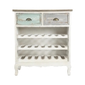 Shabby Chic Cortez vinskab i træ, plads til 21 flasker På Tilbud
