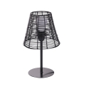 Skrivebordslampe med rattan-look Sayura Mængderabat