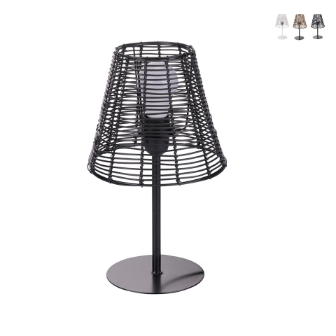 Skrivebordslampe med rattan-look Sayura Kampagne