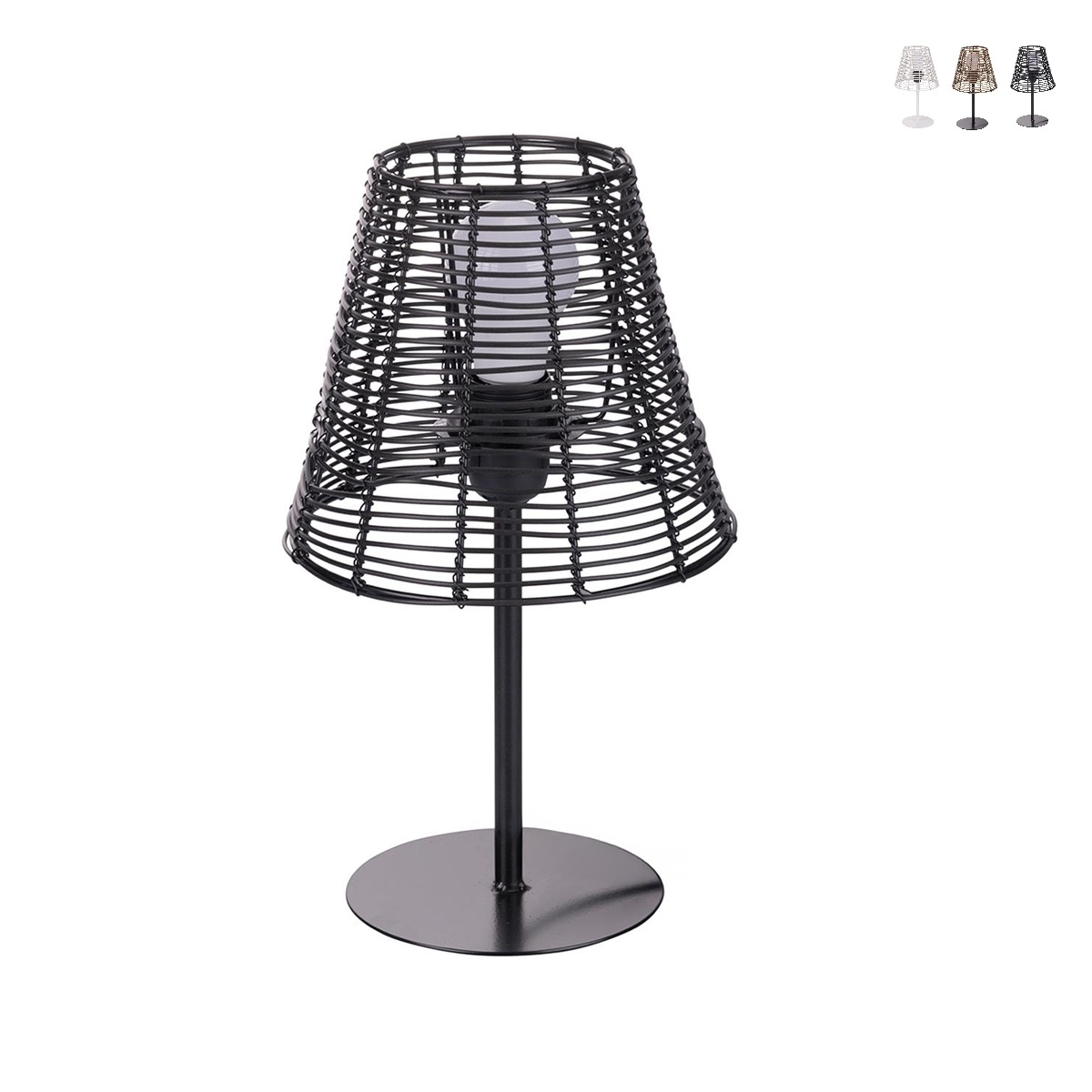 Skrivebordslampe med rattan-look Sayura Kampagne Skrivebordslampe med rattan-look Sayura Kampagne