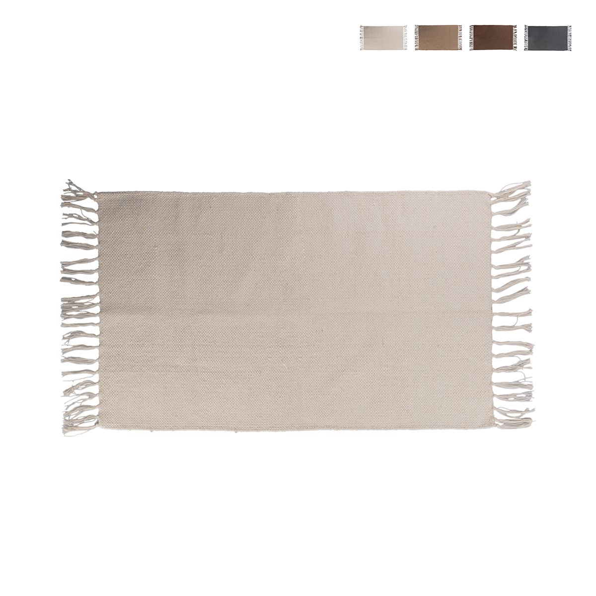 Multifunktionelt tæppe til stue, køkken, badeværelse 50x80 cm med frynser Tavik Rabatter